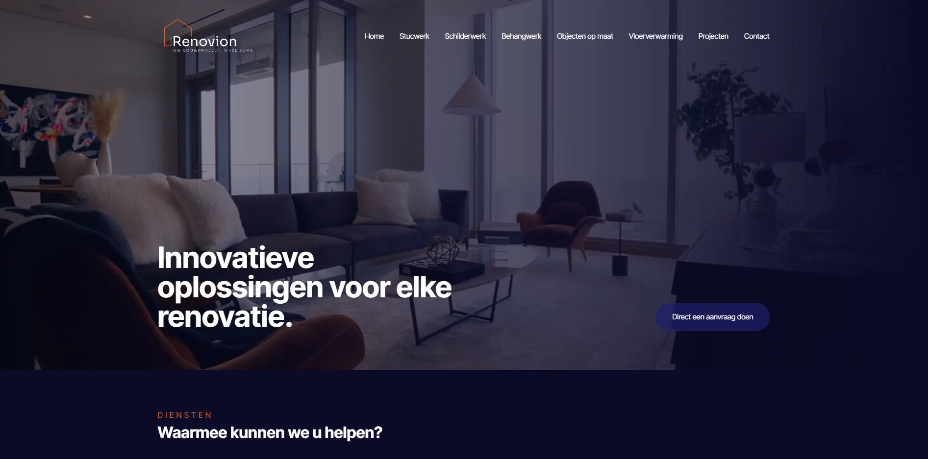 Voorbeeld van een website preview